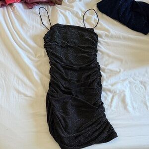 Princess Polly Black Sparkle Mini Dress